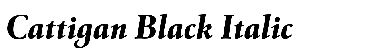 Cattigan Black Italic